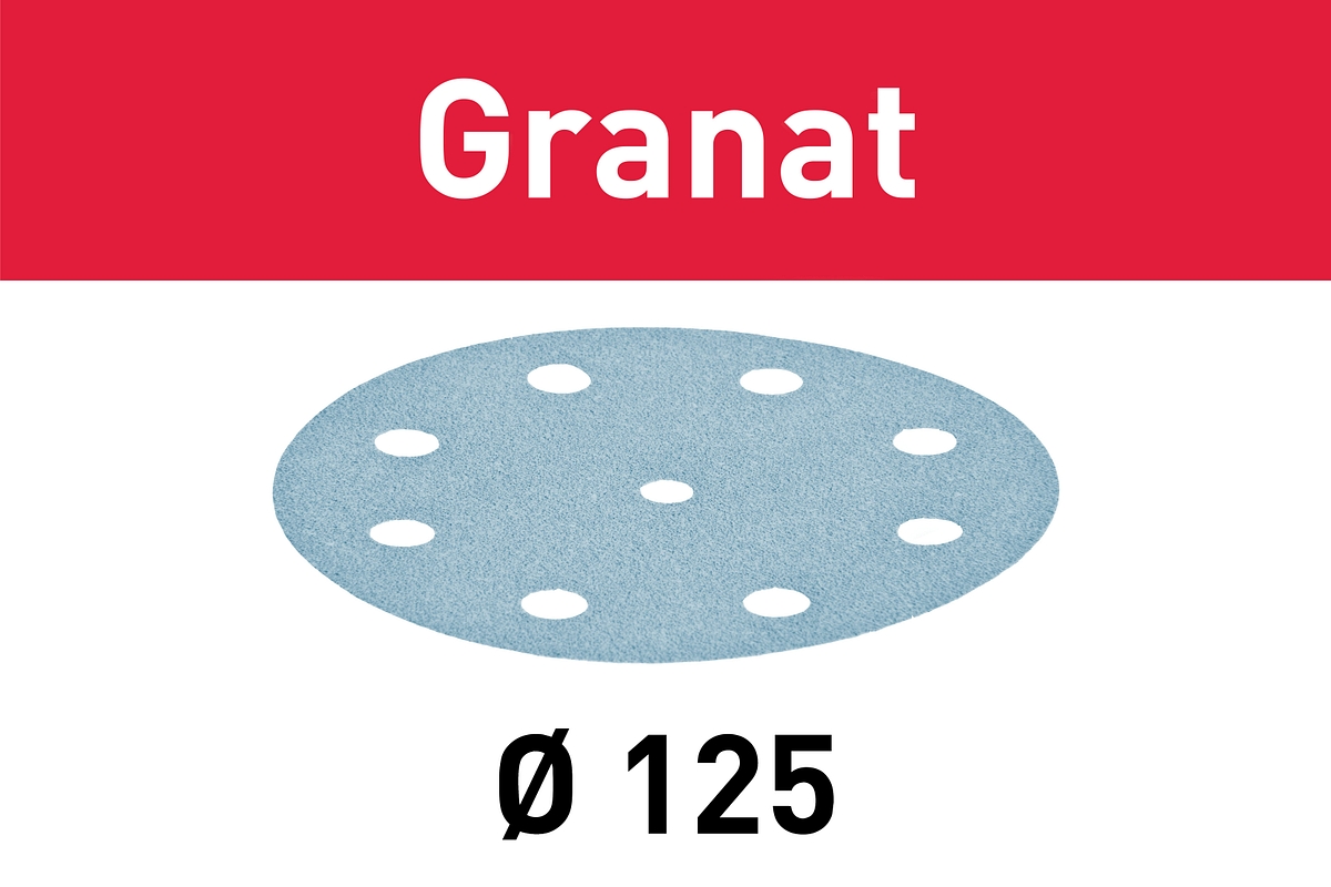 Festool Sandpappír Granat D125/8 P40 497165