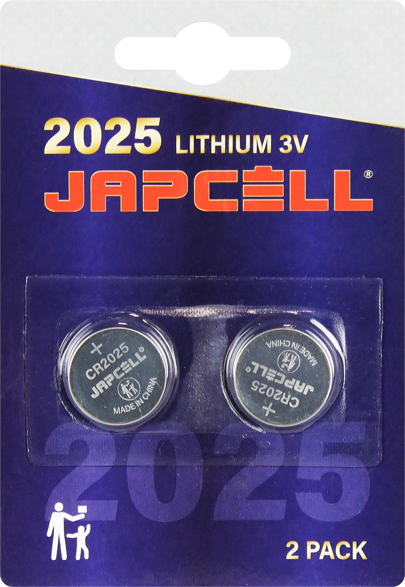 Japcell Lithium rafhlaða CR2025 2stk. pakki